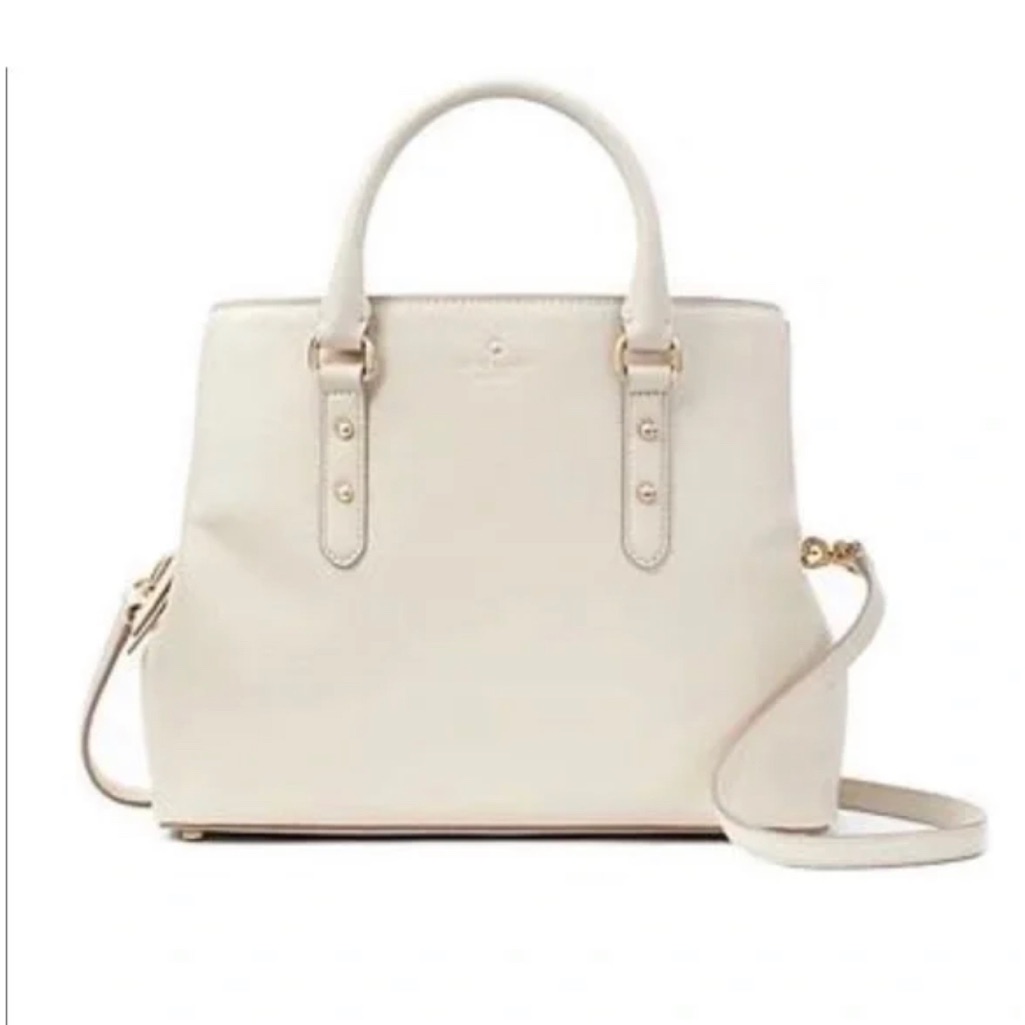 Kate Spade Evangelie Larchmont Avenue Satchel In Soft Limestone